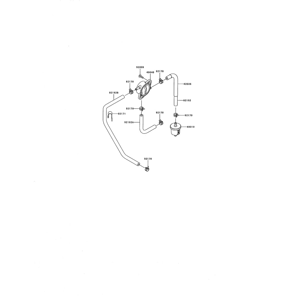 Engine >> Fuel Tank/Fuel Valve Diagram and Parts List for 893999  Cub Cadet Lawn Tractor
